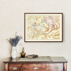 Vintage Map of Switzerland 1623