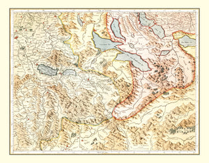 Vintage Map of Switzerland 1623