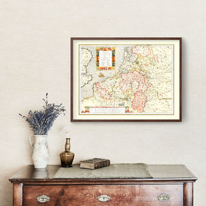 Vintage Map of Belgium 1623
