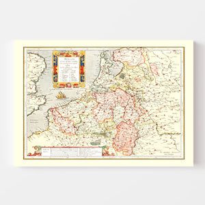 Vintage Map of Belgium 1623