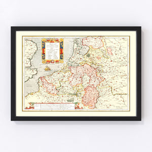 Vintage Map of Belgium 1623