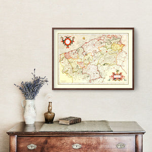 Vintage Map of Flanders 1623