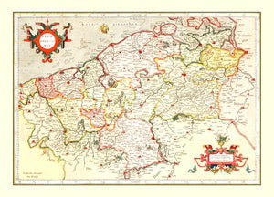 Vintage Map of Flanders 1623