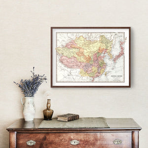 Vintage Map of China & Japan 1871