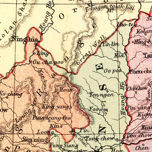 Vintage Map of China & Japan 1871