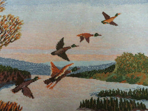 2' X 3' Vintage Handmade Pakistan Pictorial Rug Carpet Scenery Bird Tree Wow