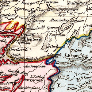 Vintage Map of Scotland 1832