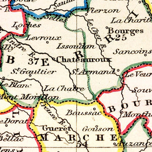 Vintage Map of France 1832