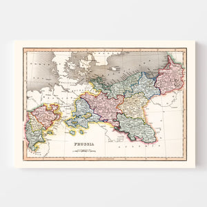 Vintage Map of Prussia 1832