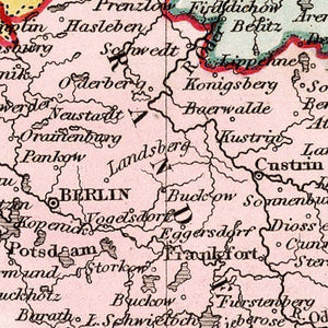 Vintage Map of Prussia 1832