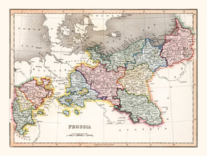 Vintage Map of Prussia 1832