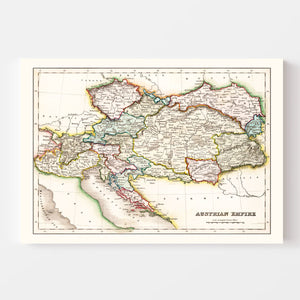 Vintage Map of Austrian Empire 1832