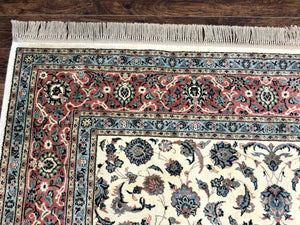 Karastan Rug 8.8 x 12, Ivory Rose Kashan #768, Wool Pile Karastan Carpet, Original 700 Series, Rare, Discontinued, Vintage