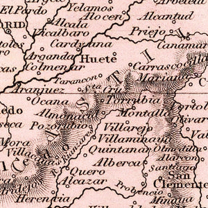 Vintage Map of Spain & Portugal 1832
