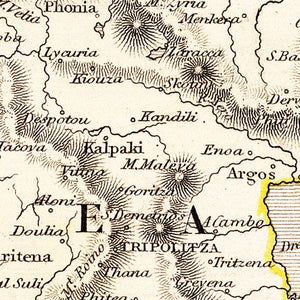 Vintage Map of Greece 1832