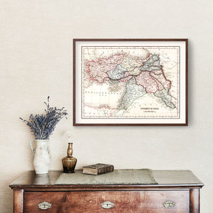 Vintage Map of Turkey in Asia 1832