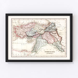 Vintage Map of Turkey in Asia 1832