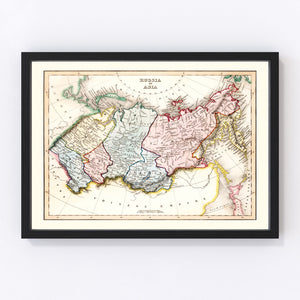 Vintage Map of Russia in Asia 1832