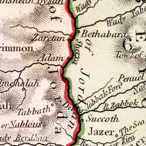 Vintage Map of Palestine 1832