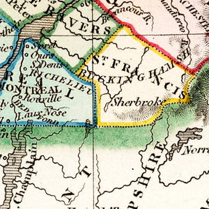 Vintage Map of British Possessions in North America 1832
