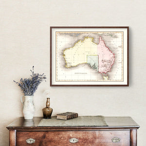 Vintage Map of Australia 1832