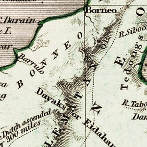 Vintage Map of Indonesia, Malaysia & Philippines 1832