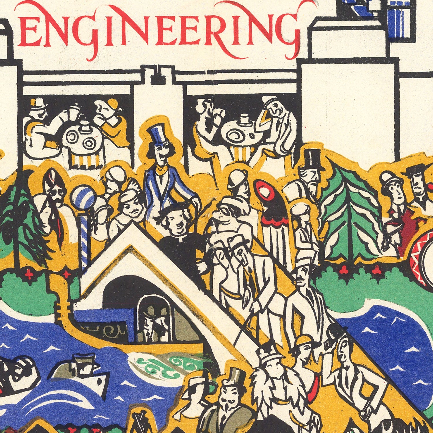 Vintage Pictorial Map of London's Underground 1924