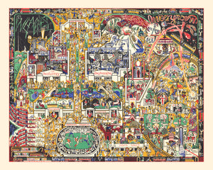 Vintage Pictorial Map of London's Underground 1924