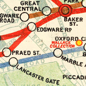 Vintage Map of the Underground Railways of London 1912