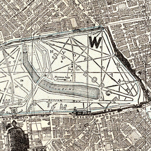Vintage Map of London, England 1893