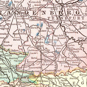 Vintage Map of Germany 1901