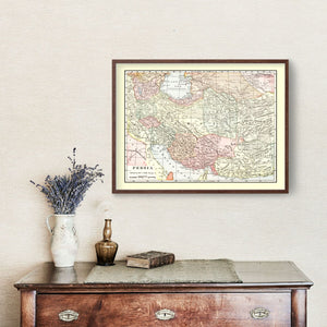 Vintage Map of Persia 1901