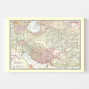 Vintage Map of Persia 1901