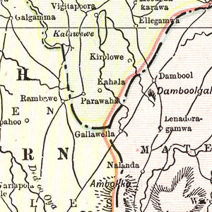 Vintage Map of Ceylon (Sri Lanka) 1901