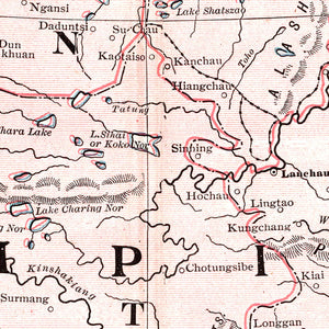 Vintage Map of China 1901