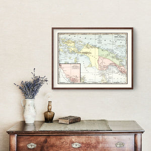 Vintage Map of New Guinea 1901