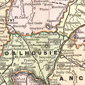 Vintage Map of Victoria, Australia 1901