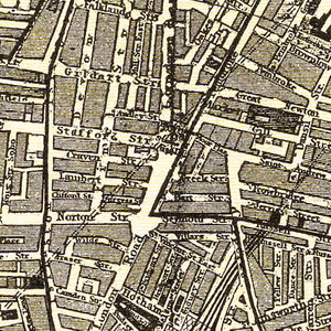 Vintage Map of Liverpool, England 1901