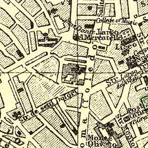 Vintage Map of Naples, Italy 1901
