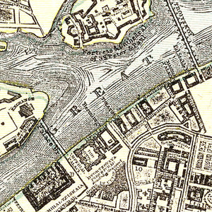 Vintage Map of Saint Petersburg, Russia 1901