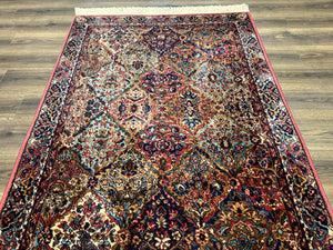 Karastan Rug 4x6 Multicolor Panel Kirman Rug #717, Wool Karastan Carpet, Original Collection 700 Series, Vintage, Rare Size