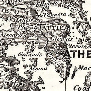 Vintage Map of Ancient Greece 1901