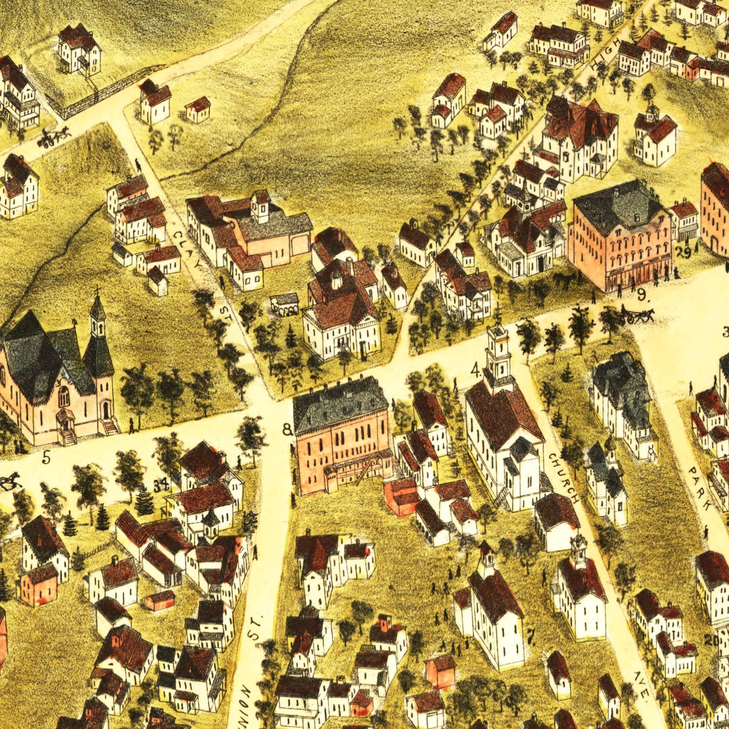 Vintage Map of Thomaston, Connecticut 1879