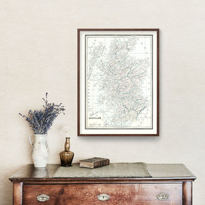 Vintage Map of Scotland 1893