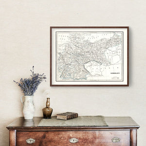 Vintage Map of Germany 1893