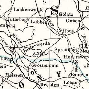 Vintage Map of Germany 1893