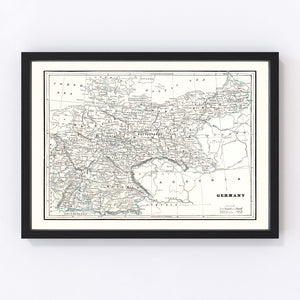 Vintage Map of Germany 1893