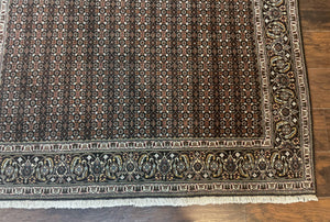 Persian Tabriz Rug 5x7, Black, Allover Pattern