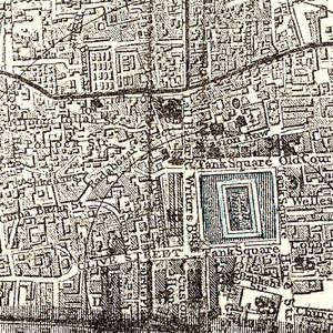 Vintage Map of Calcutta, India 1893