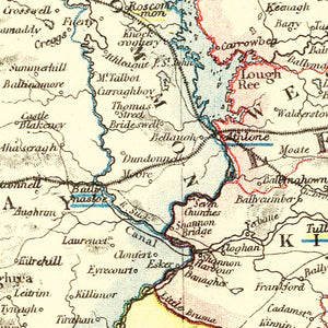 Vintage Map of Ireland 1883